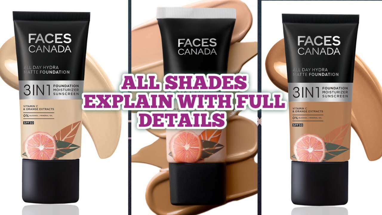 HOW TO CHOOSE THE PERFECT SHADE FACES CANADA 3 IN 1 FOUNDATION || WITH SHORT REVIEW||Shama's Corner