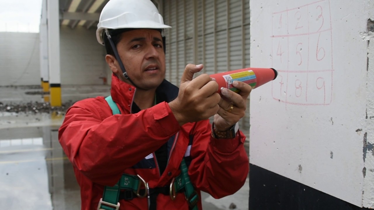 Ensaio de esclerometria   Pilar pré moldado