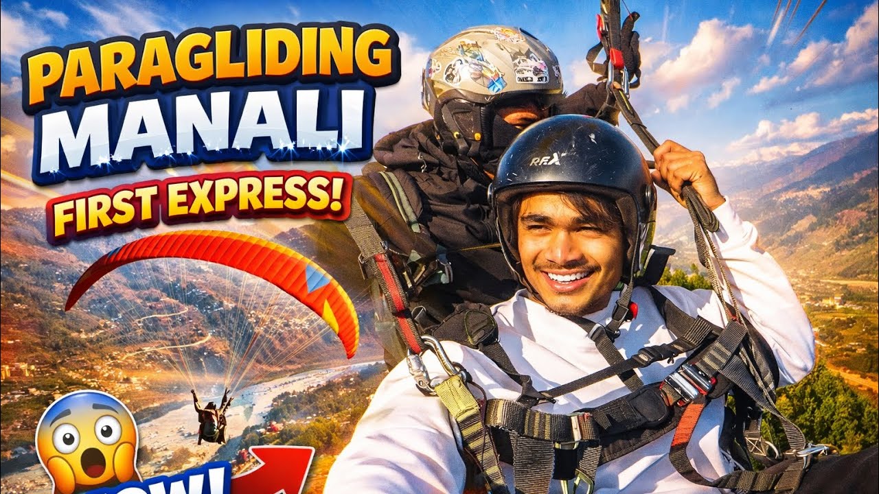 Part First experience paragliding 😖#cinematic #viralvideo #mountains #manali #friends #youtube #snow