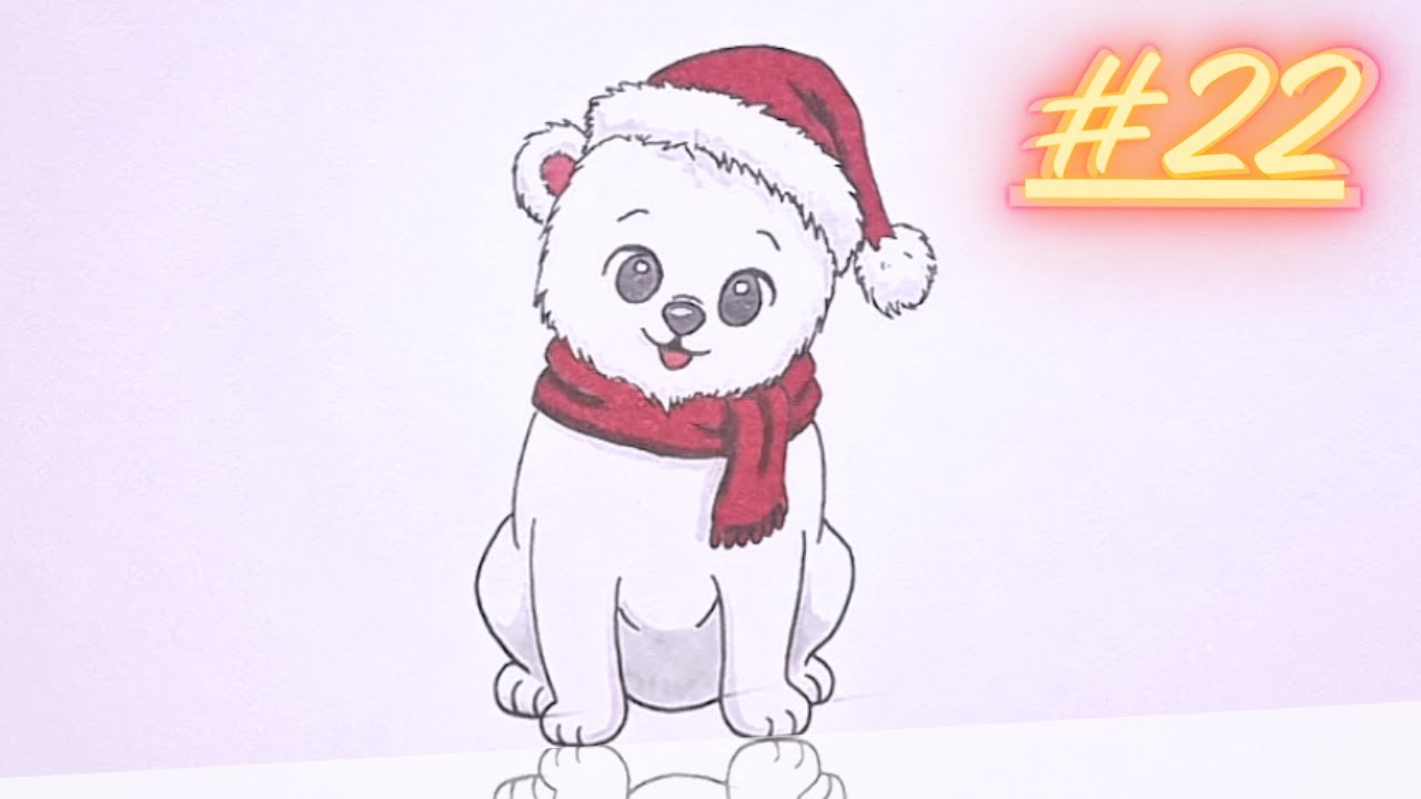 ❄️ Comment dessiner un OURS POLAIRE 🐻 KAWAII facilement ✨