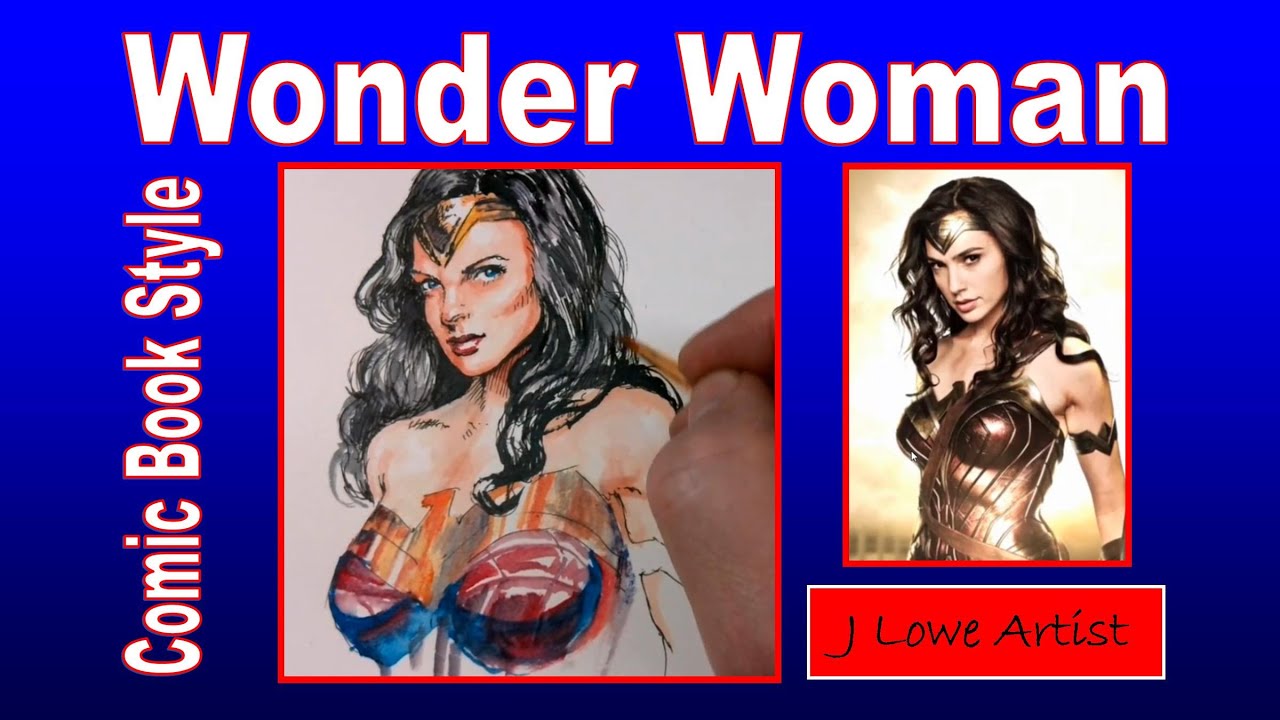 COMIC BOOK STYLE PAINTING OF WONDER WOMAN Tutorial