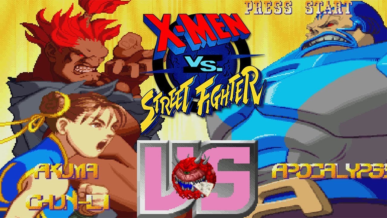 Akuma/Chun-Li (SFA) playthrough - X-men vs Street Fighter (Arcade)