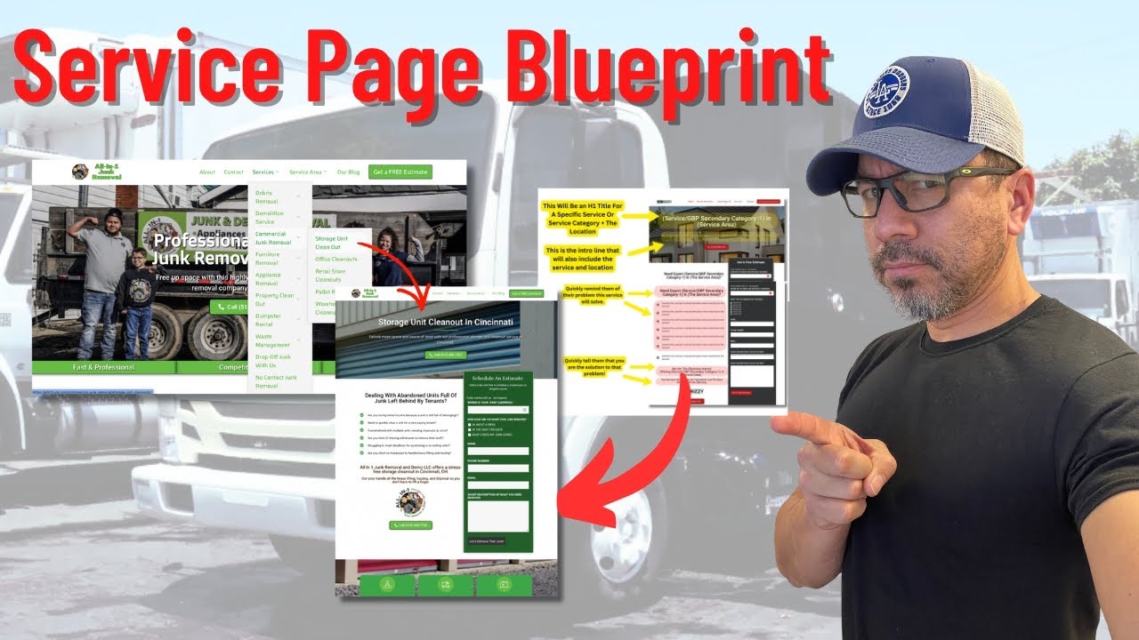 The Exact Service Page Layout I Use for Junk Removal Websites