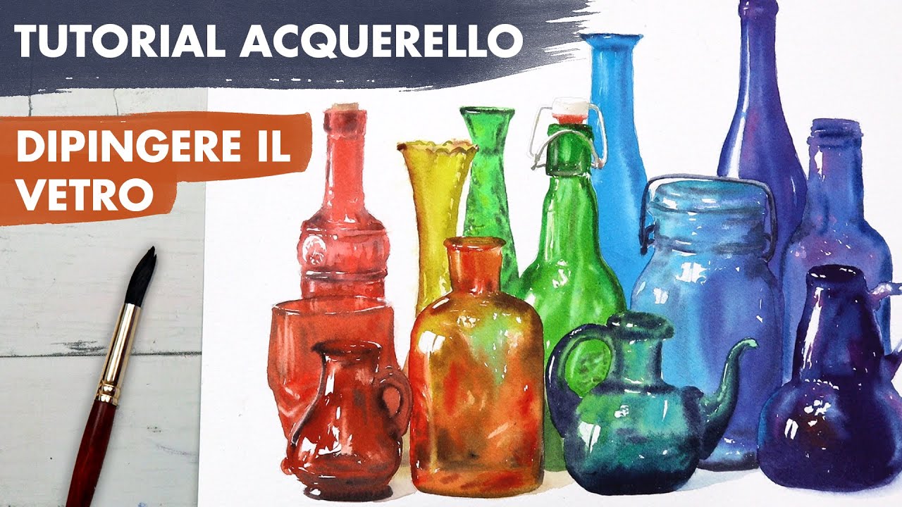 Come DIPINGERE IL VETRO | Tutorial ACQUERELLO 🌈