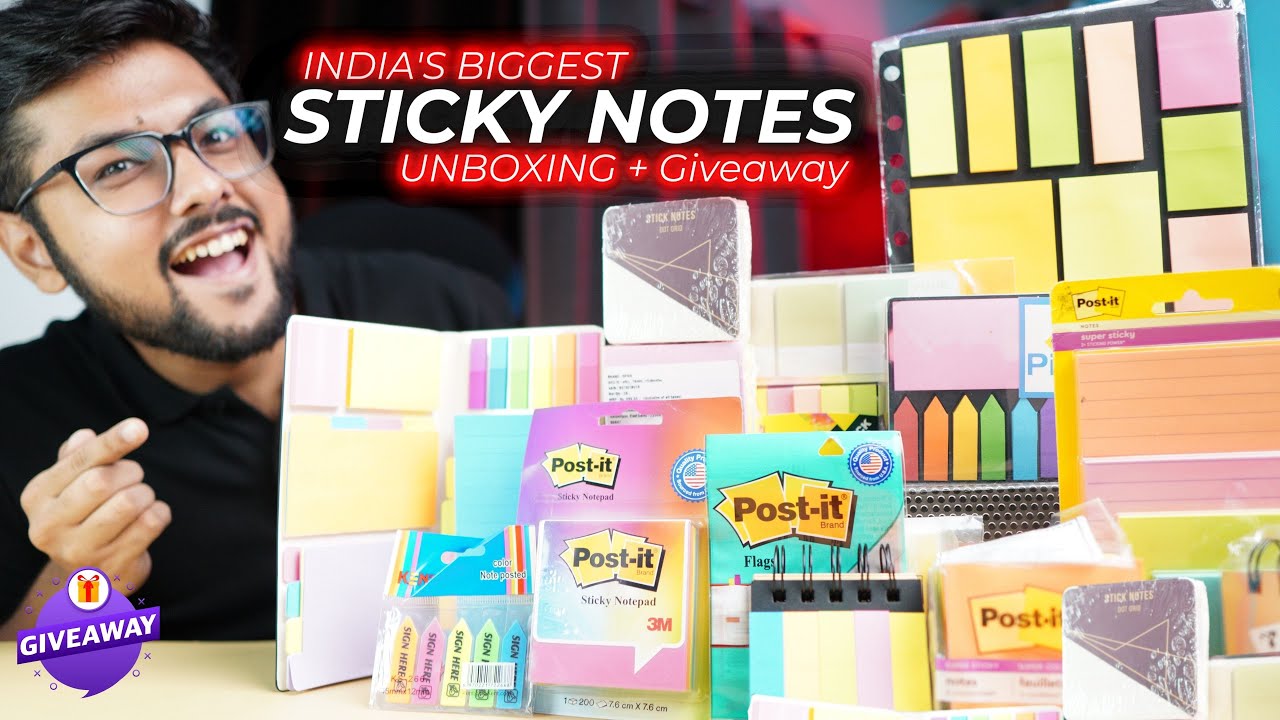 Best Sticky Notes Collection & Use for Organised Self Study | Giveaway -Student Yard 🔥