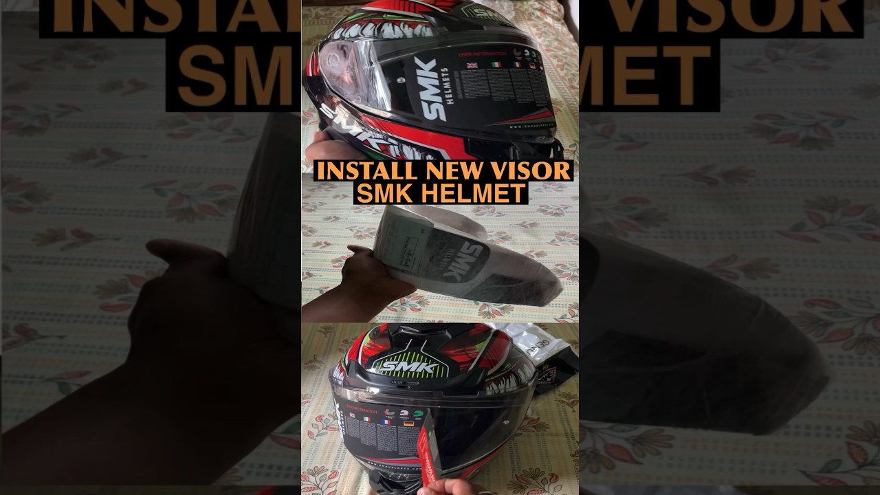 How to install new Typhoon Visor on SMK helmet &hellip; #bike #helmet #smk #reels #vivia #visor