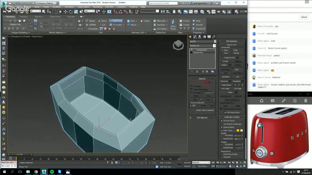 Yakın Kampüs - 3Ds Max ile Tost Makinası Modelleme