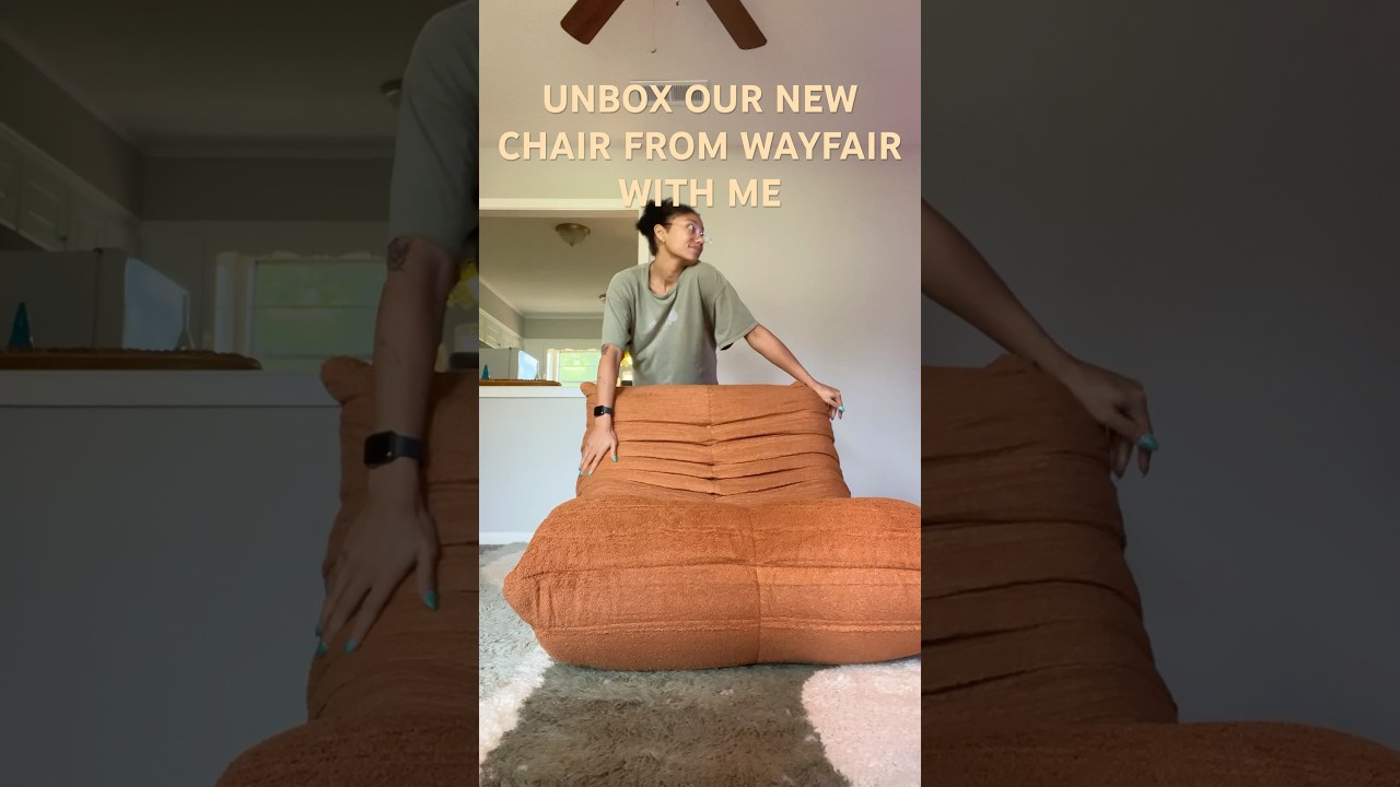 bean bag chair from @wayfair & it&rsquo;s SO cozy😍 #ad #furniture #livingroom #newhome #interiordesign