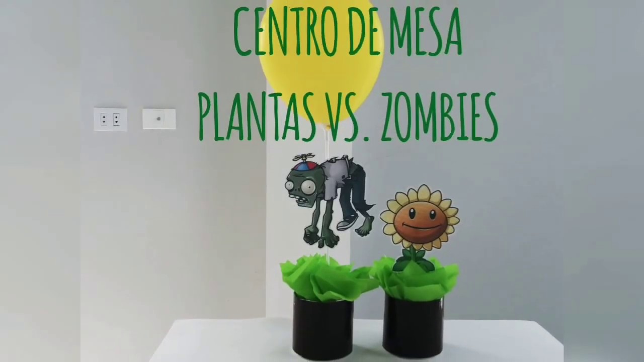 COMO HACER CENTRO DE MESA DE PLANTAS VS. ZOMBIES | PLANT VS. ZOMBIES CENTERPIECE
