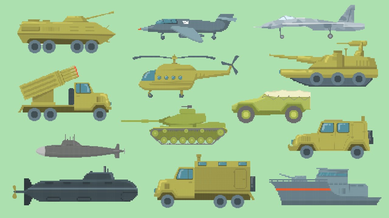 Let’s Learn Pixel Art Military Vehicle - Maomao's Picture Show!