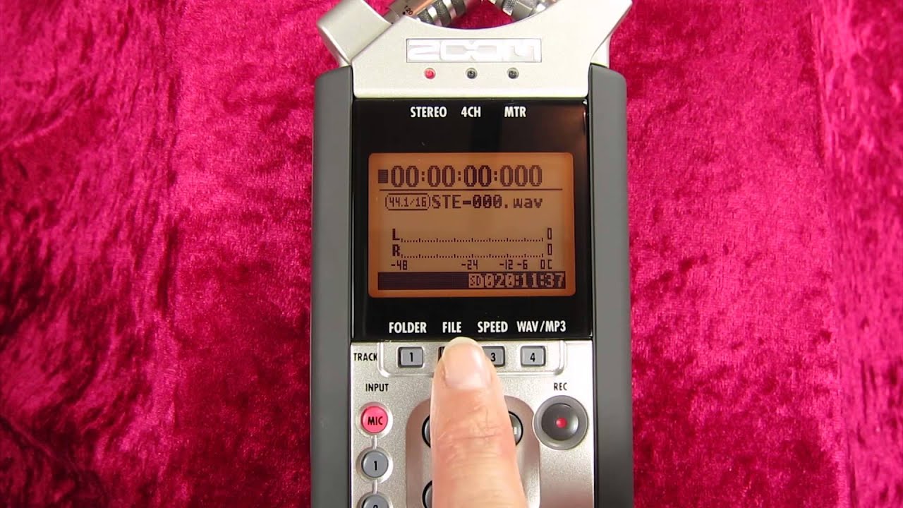 Zoom H4n Tutorial - Working with Shortcut Keys on the Zoom H4n