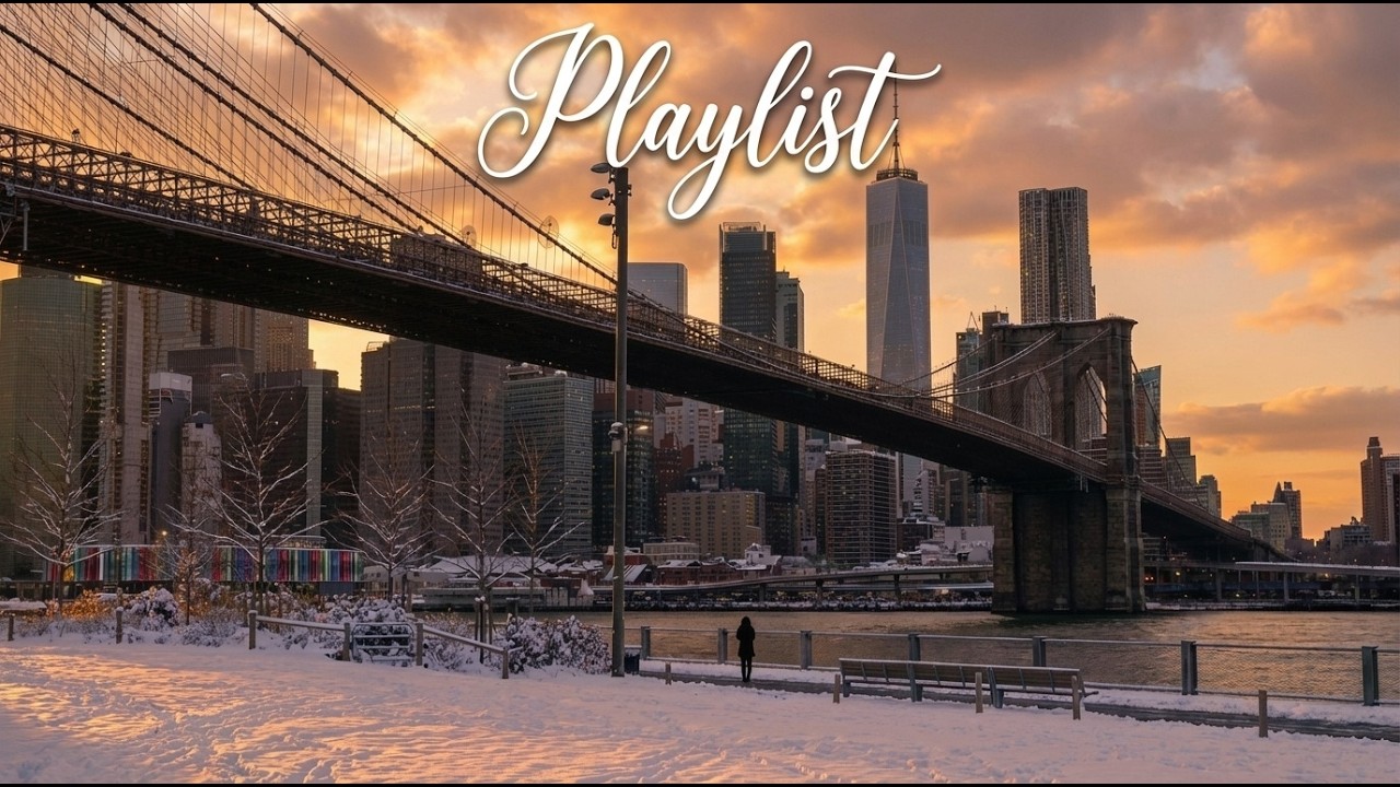 Playlist 뉴욕 브루클린 다리 너머로 펼쳐진 맨해튼ㅣ따뜻한 라떼 한 잔과 함께하는 플레이리스트