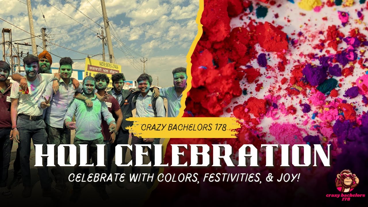 Bachelor's Holi Vlog || College Holi || crazy bachelors 178