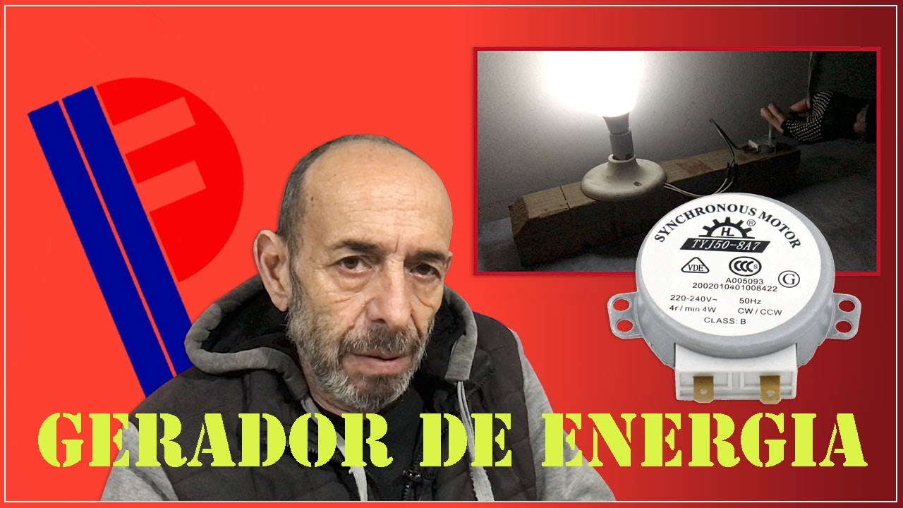 Gerador de energia com motor de micro ondas
