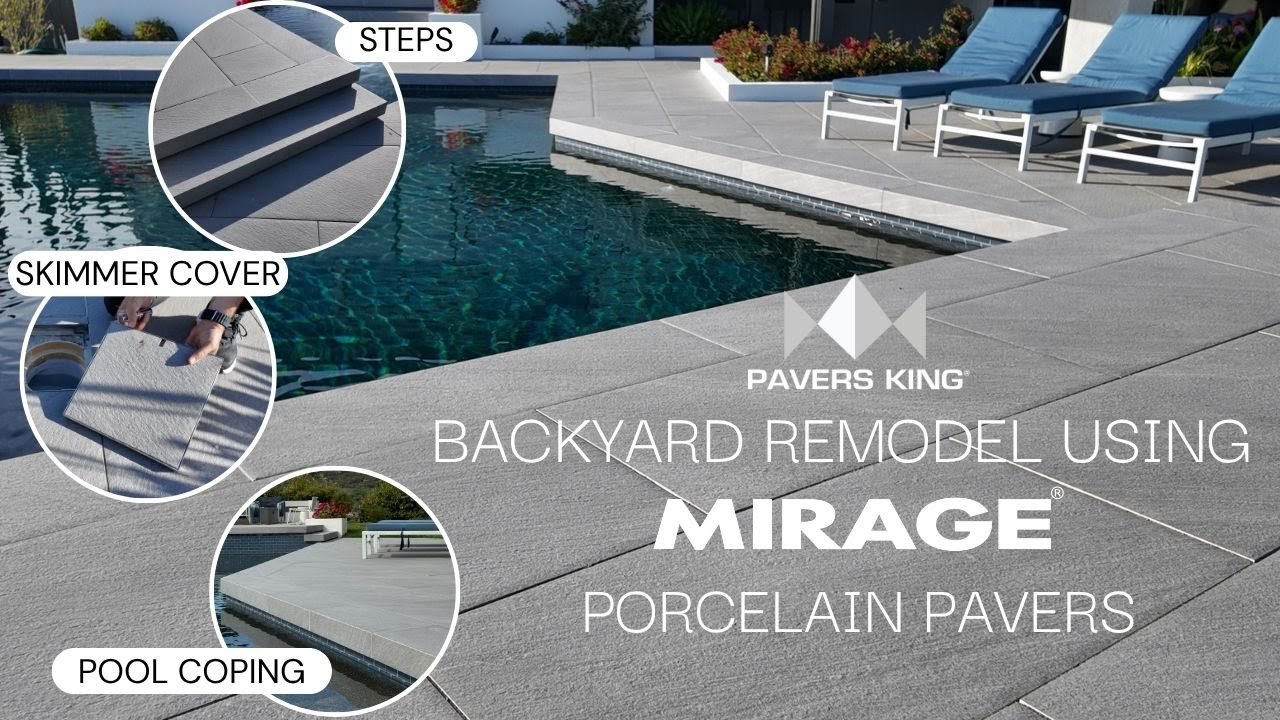 Pavers King - Backyard Remodel using Mirage porcelain pavers (project walkthrough)