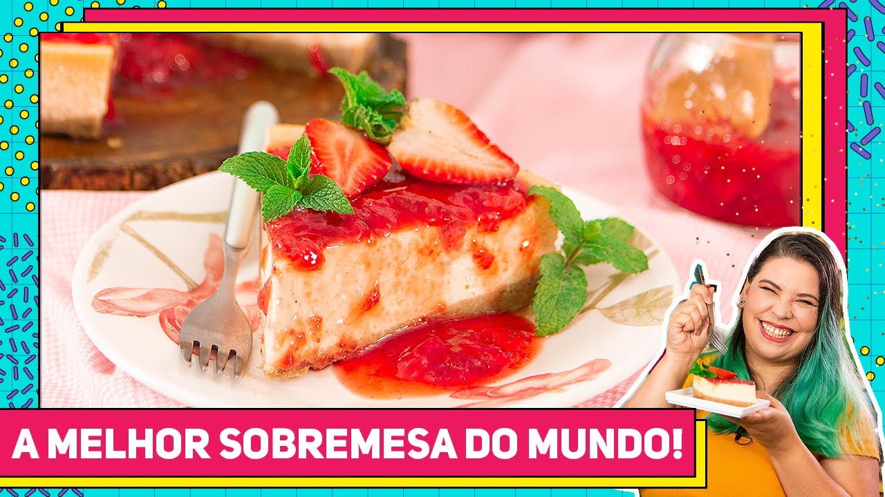 A CHEESECAKE MAIS F&Aacute;CIL DO MUNDO! Receita de Cheesecake assada deliciosa MUITO f&aacute;cil | RM711