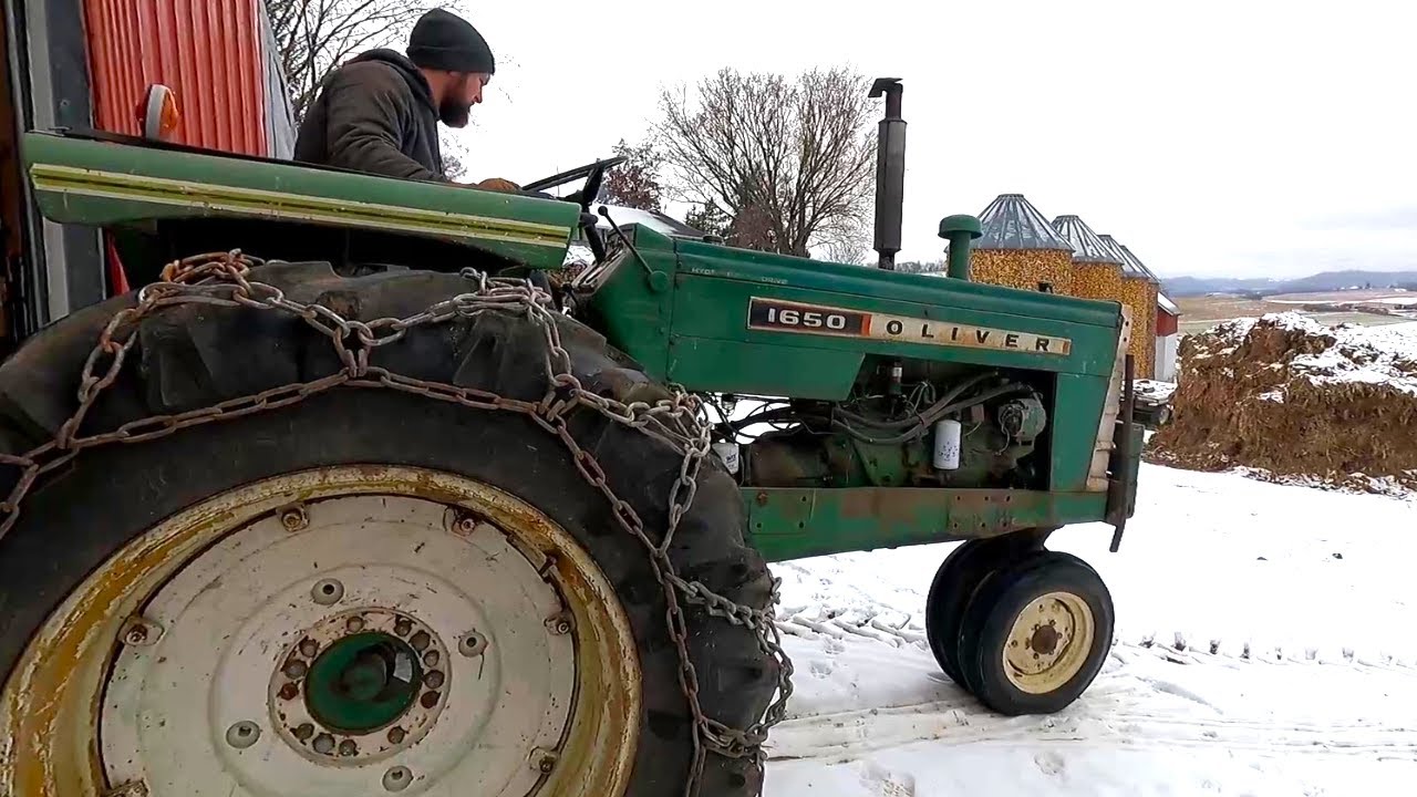 When a Tractor Gets its Tire Chains! Winter Preparations On a Dairy Farm!