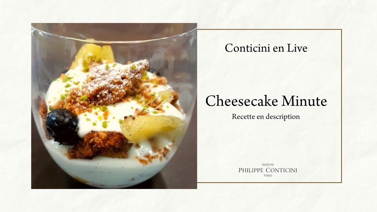 Cheesecake minute, ananas et myrtilles | Conticini en Live