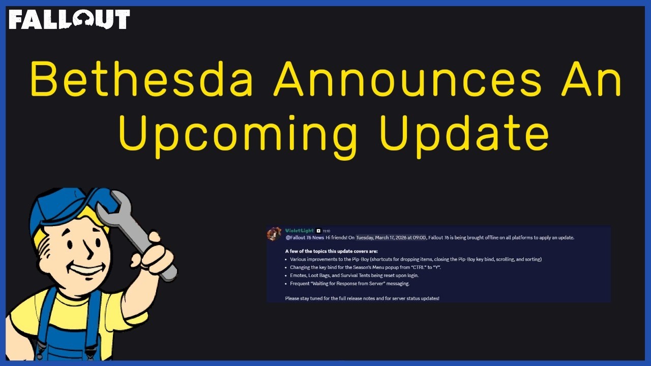 Bethesda анонсировала грядущее обновление для Fallout 76...