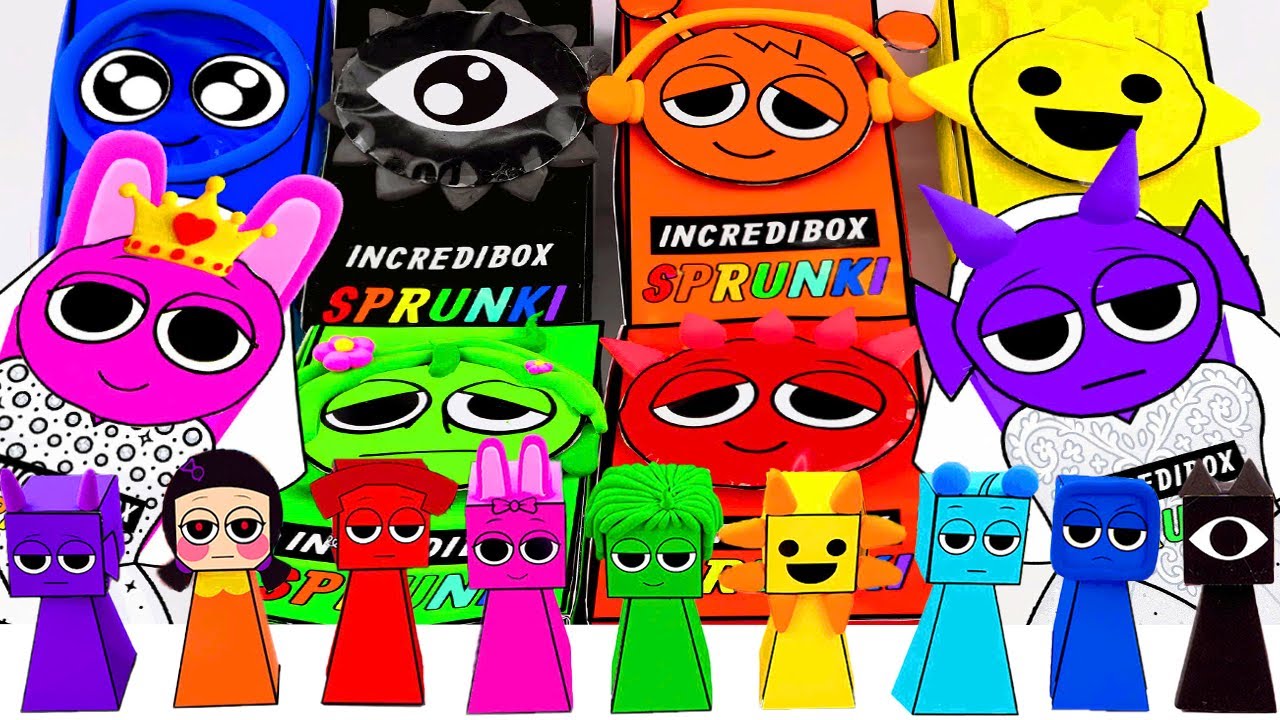 🌈Paper_diy🌈 Cute INCREDIBOX SPRUNKI Marry Candy Blind Bag Unboxing! | ASMR|Tombi Asmr#paper#sprunki