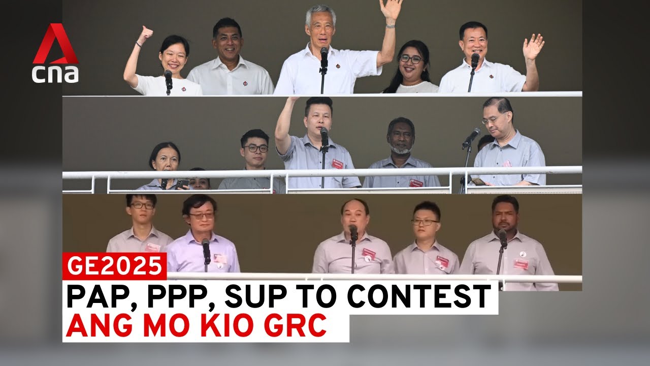 День номинации GE2025: выступления SUP, PAP и PPP для Ang Mo Kio GRC