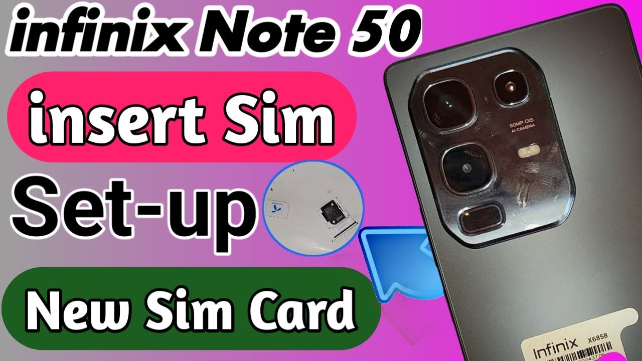 Infinix Note 50 вставьте SIM-карту // Настройка новой SIM-карты