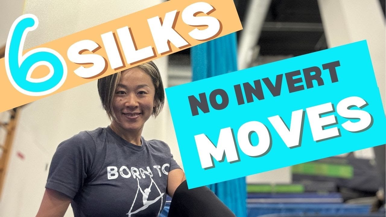 6 Aerial Silks Beginner Moves - NO INVERT - Easy Tricks