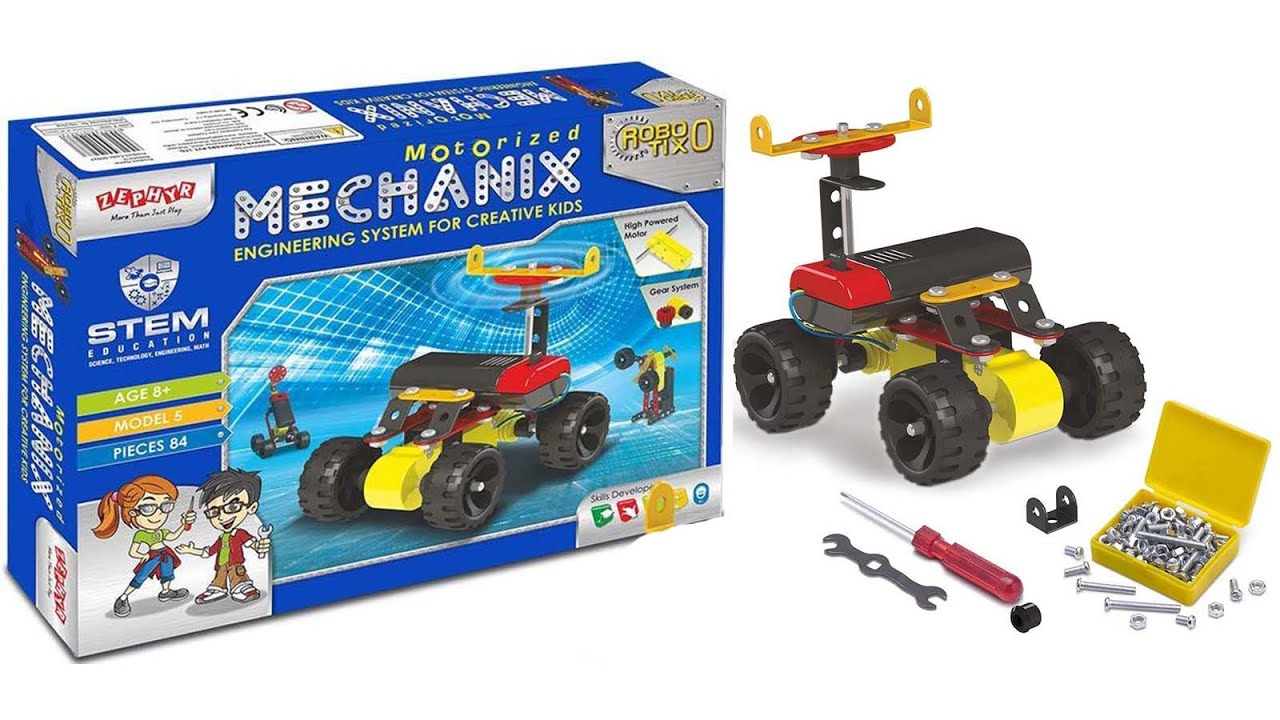 Mechanix Robotix – 0, How to Make Motorized Car Battery Operated Car With Mechanix Robotix – 0