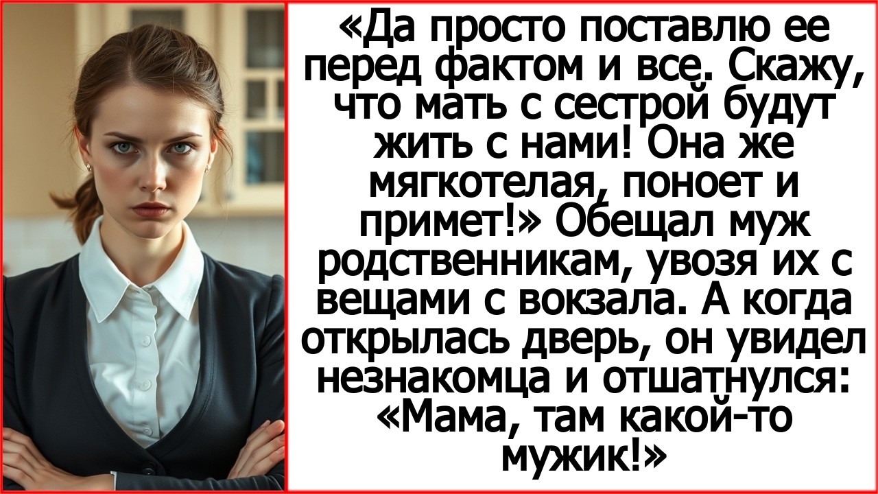 Просто поставлю ее перед фактом и все. Скажу, что мать с сестрой будут жить с нами! Обещал им муж.