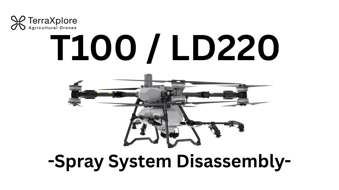 How to Disassemble the Spray System on a DJI T100 / LD220