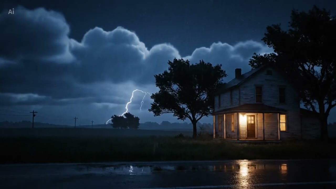 Powerful Thunderstorm at Night 🌧️⚡ Heavy Rain & Thunder Sounds for Deep Sleep (10 Hours)