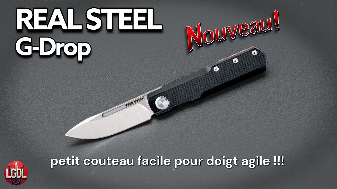 REAL STEEL G-Drop : un couteau de poche de Ostap Hel comme on aime !!!