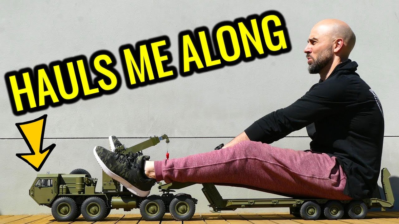 FULL METAL MILITARY RC TRUCK & TRAILER - CAN PULL AN ADULT *NOT CLICKBAIT*