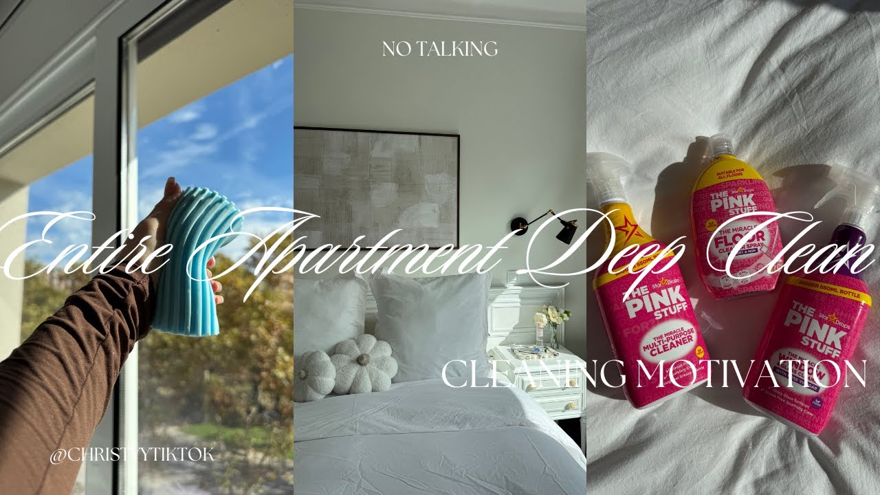CLEAN WITH ME - NEW MONTH RESET ROUTINE✨🫧🤎 ENTIRE APARTMENT DEEP CLEAN & BAKING *COZY ASMR*