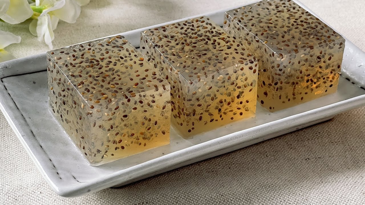 Brown Sugar Chia Seed Agar-agar Jelly | 红糖奇亞籽燕菜糕简单做法