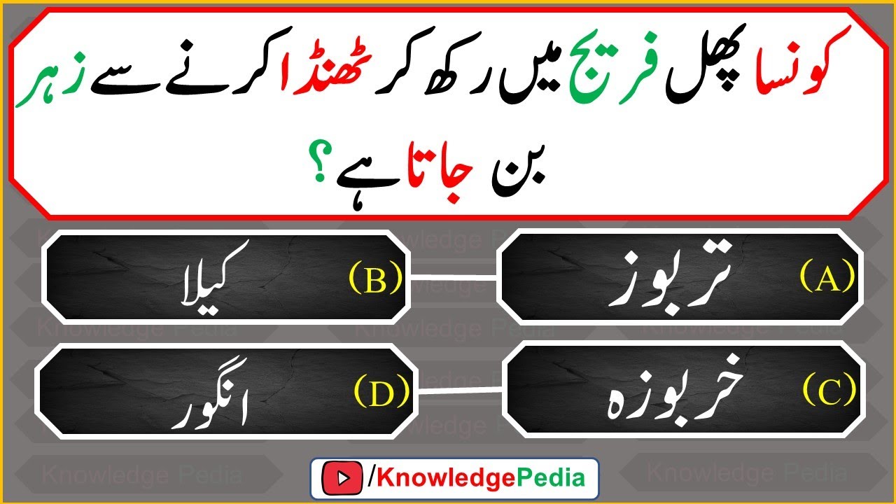 Anokhi Maloomati paheliyan urdu Sawlat |معلوماتی سوال جواب| Knowledge Pedia | islamic  Question 690