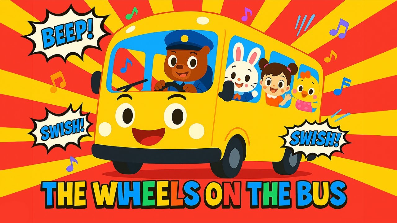 The Wheels on the Bus 🚍 |  Kids Song | Nursery Rhymes |  Recreatoon