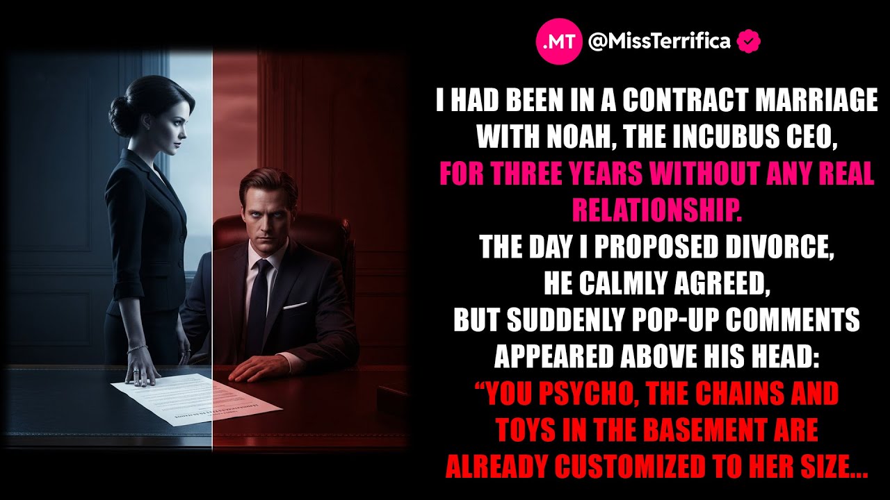 I had been in a contract marriage with Noah, the incubus CEO, for three years without any real...