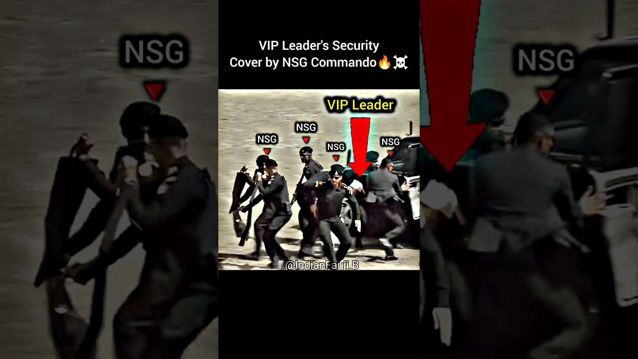 VIP Security Cover by NSG Commando🔥☠️⚔️ #nsg #specialforces #vip #protection #commando #spg #army