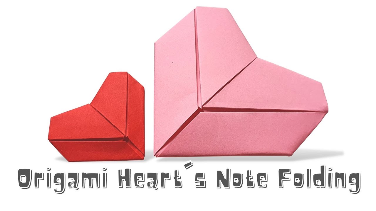 How To Fold a Noted / Letter in Origami Heart Tutorial Super Easy and Fun Heart for Valentine's