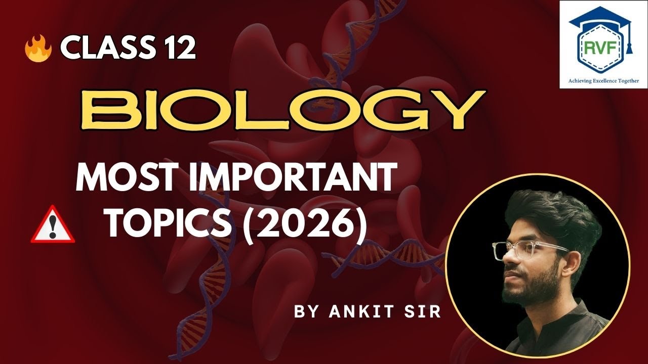🚀 Class 12 Biology Board Exam 2026 – High Weightage Topics Revealed!