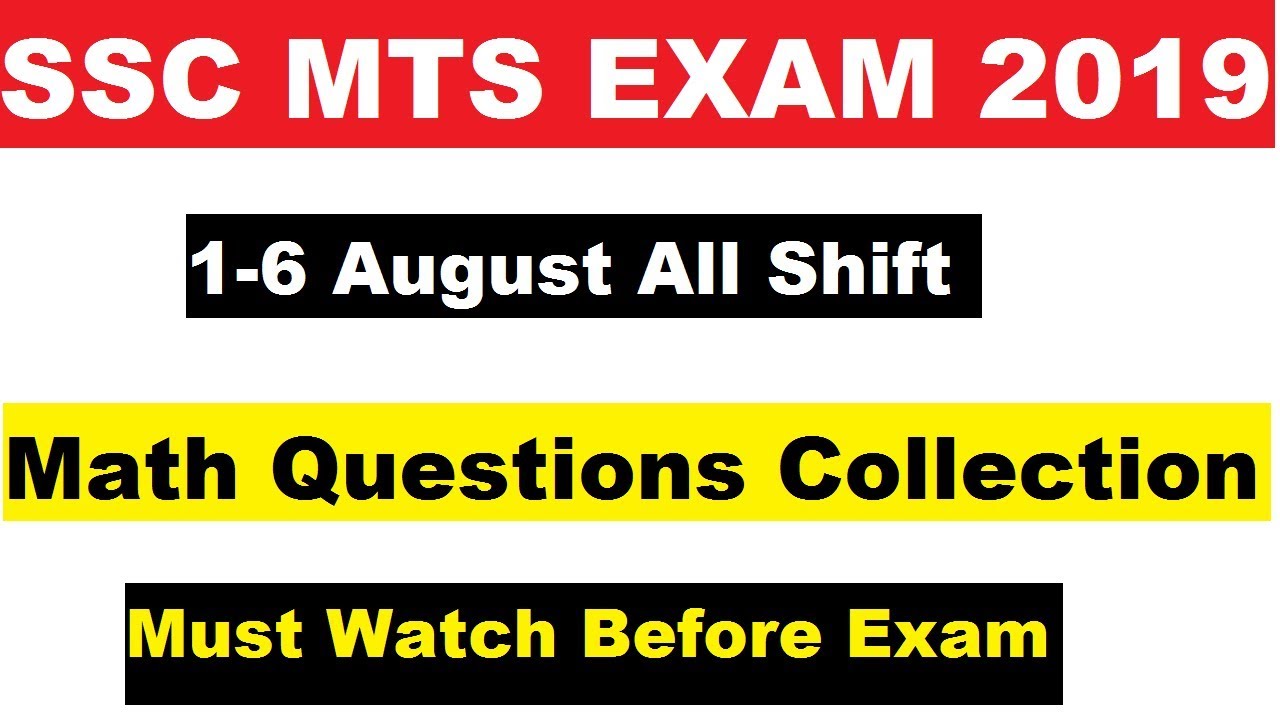 MTS Complete Math Question Asked 1-6 August Shift \\ MTS Tier-1 Exam Analysis & Asked Questions ICS