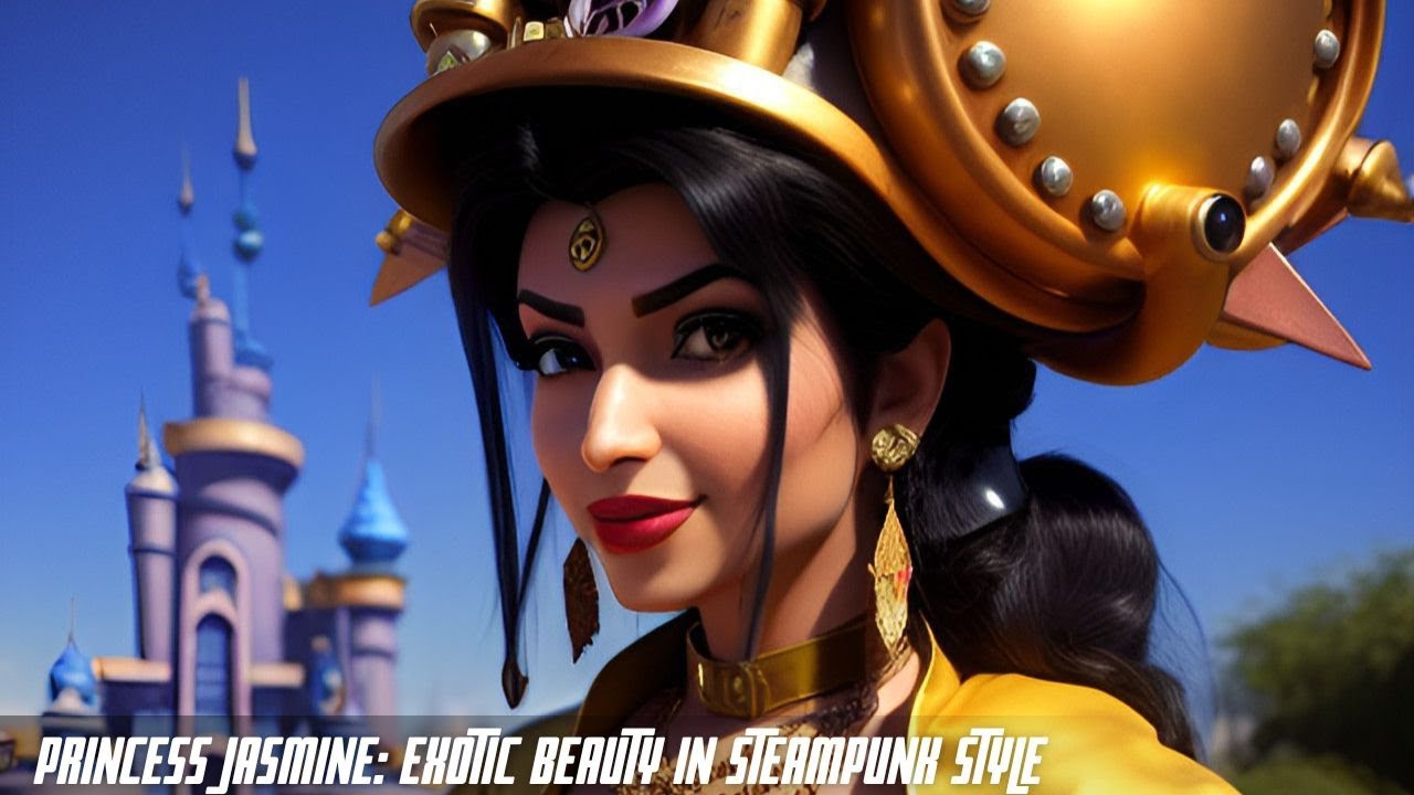 Princess Jasmine: Exotic Beauty in Steampunk Style | ai artwork