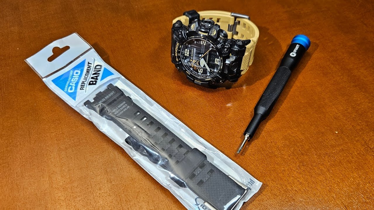 Wymiana paska na czarny w Casio G-Shock GWG-2000-1A5 MUDMASTER [PL]