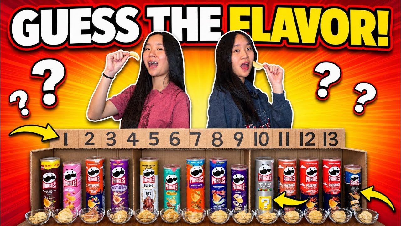Can we guess International Pringles Chip Flavors? | Janet and Kate