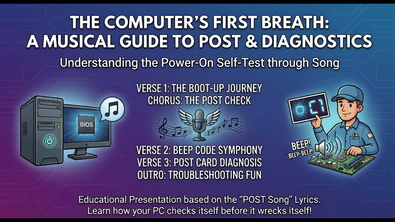 CompTIA A+ study song - A Musical Guide to POST, Beep Codes, and POST Cards