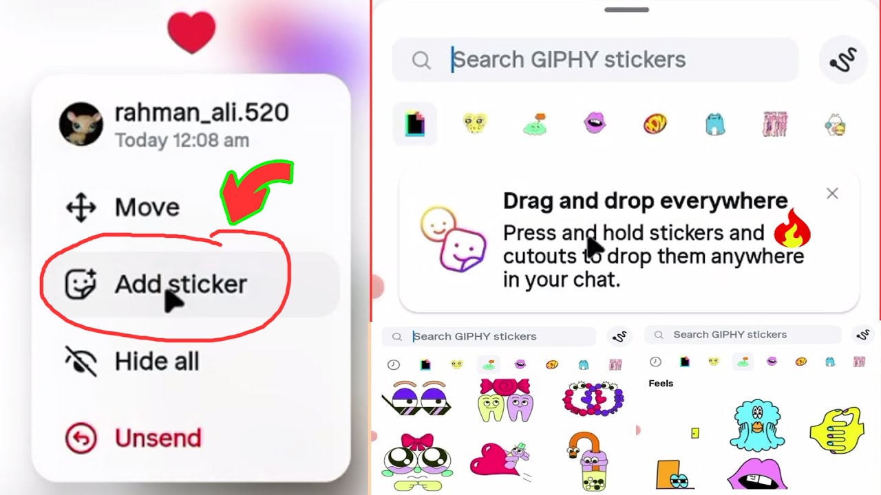 How To Add Stickers On Instagram Chat Message