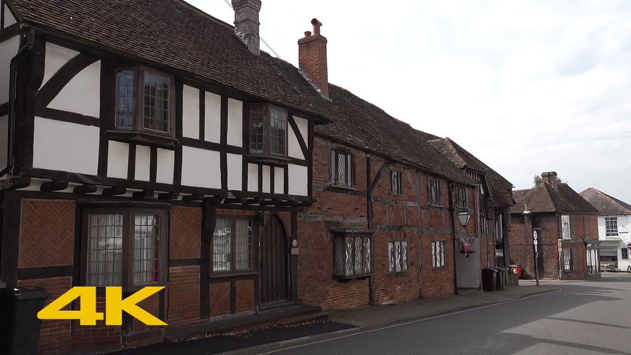 Bishop's Waltham Walk: Town Centre【4K】