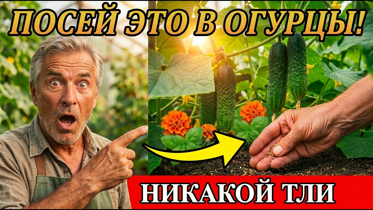 🚫🐛 ПОСАДИ РЯДОМ С ОГУРЦАМИ — И ТЛЯ БОЛЬШЕ НЕ ВЕРНЕТСЯ! СЕКРЕТ СТАРЫХ АГРОНОМОВ #огурцы #тля #огород