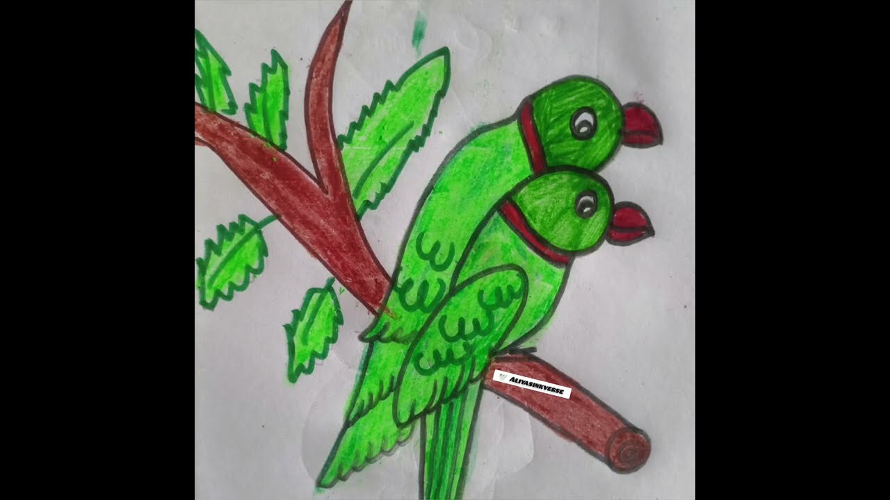 123 se banayein Sundar Tota | Easy Parrot Drawing from Numbers for Beginners#DrawingTutorial#art 